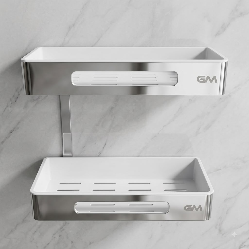 Washroom Shelf Rack - Wall Mounted