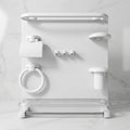 Washroom Accessories Set - White 7 Pc
