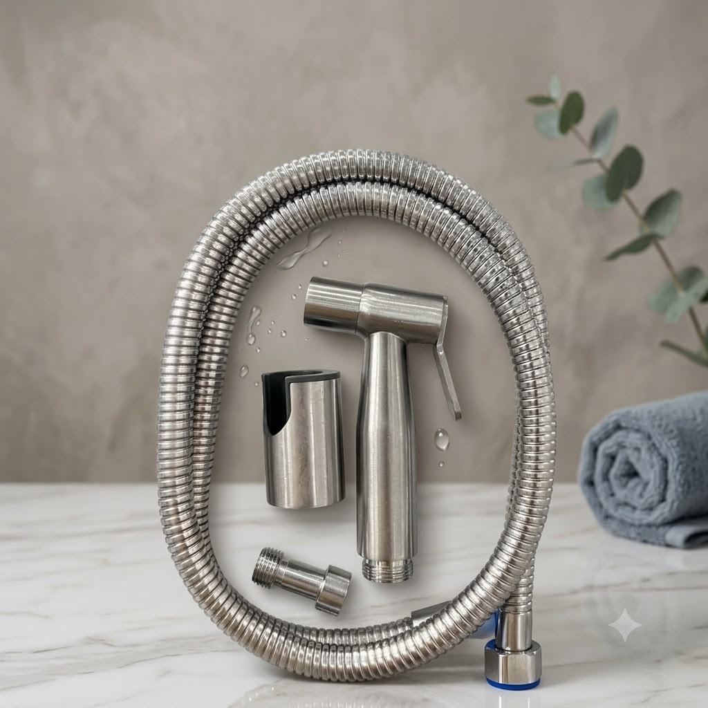 Muslim Shower Set Silver